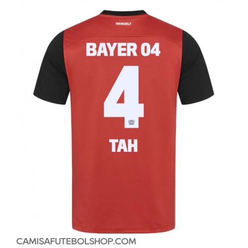 Camisa de time de futebol Bayer Leverkusen Jonathan Tah #4 Replicas 1º Equipamento 2024-25 Manga Curta